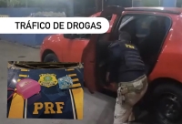 Mulher de São Lourenço é presa pela PRF transportando 1 quilo de cocaína e crack