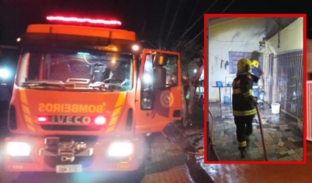 Corpo de Bombeiro de SLS apagou incêndio em residência na rua Princesa Isabel