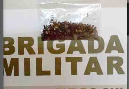 Brigada Militar apreendeu entorpecente
