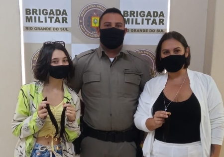 Brigada Militar de São Lourenço do Sul recebe doações de mechas de cabelo para a Campanha Cabelos de Aço