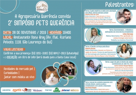 2º Simpósio Pets Querência acontece nesta quinta-feira (28)