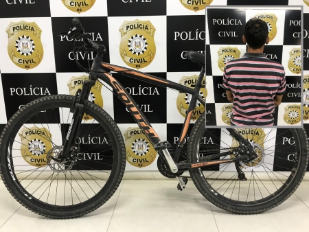 Polícia Civil  recuperou na tarde de hoje os objetos subtraídos de um bar e uma bicicleta roubada