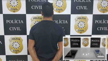 Polícia Civil prendeu homem por tráfico de drogas na manhã desta sexta-feira