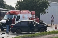 Colisão entre dois veículos na ERS 265 em Santa Augusta